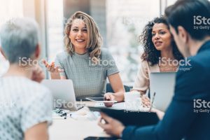 Group of people on a business meeting