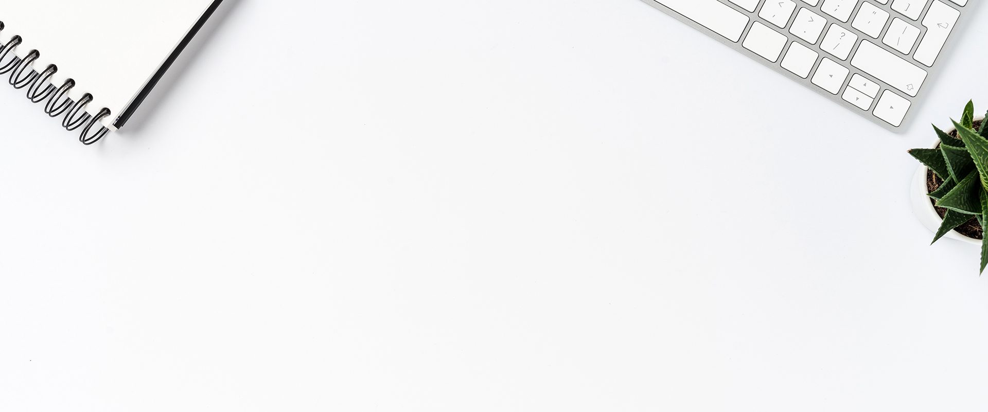 Elegant office desktop. Top view